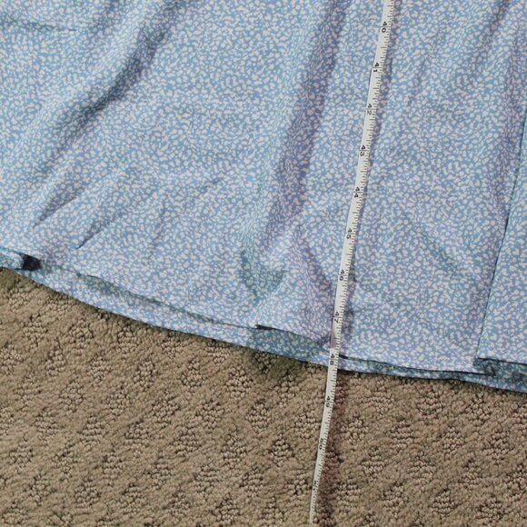 NWT Sienna Sky Size M Blue White Pattern Short Sleeve Fully Lined Maxi Dress - Picture 4 of 6